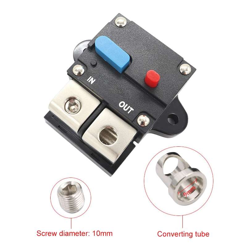 250A Auto Circuit Breaker Car Audio Fuse Holder Power Insurance Automatic Switch(Blue)