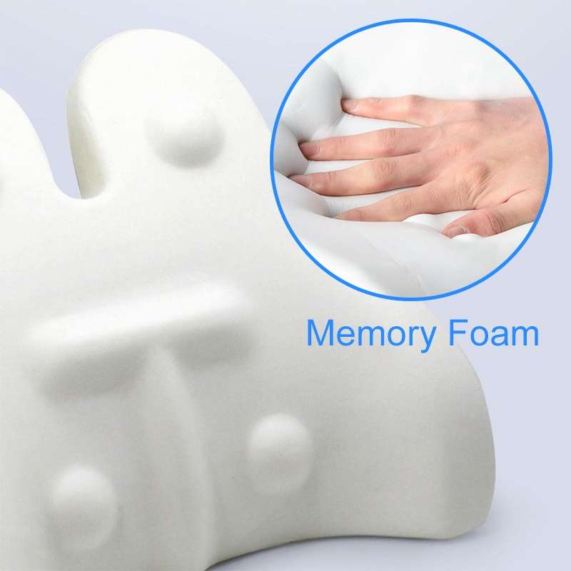 Car Seat Lumbar Support Cushion Memory Foam Office Lumbar Cushion, Size: Bandage(Light Gray)