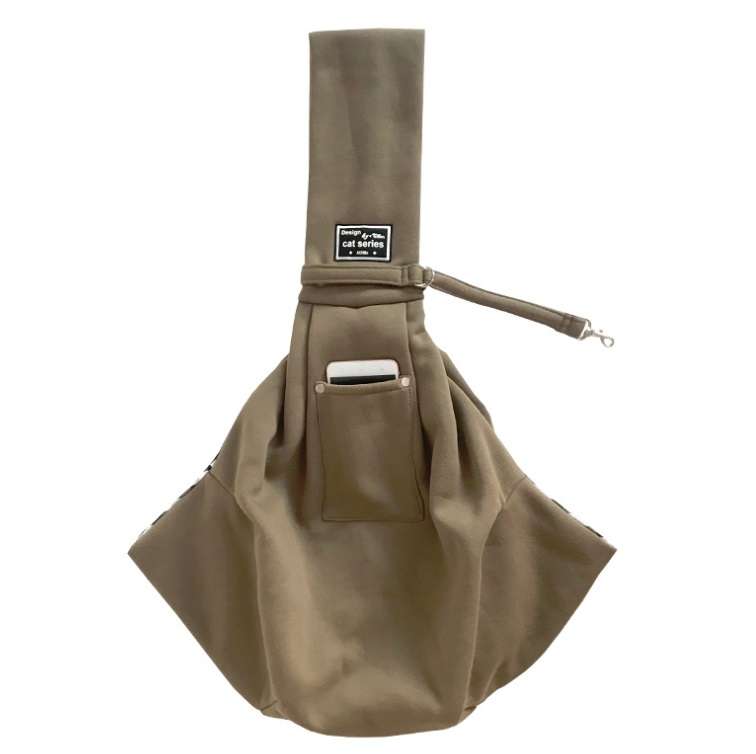 Pet Outing Carrier Bag Cotton Messenger Shoulder Bag, Colour: Khaki
