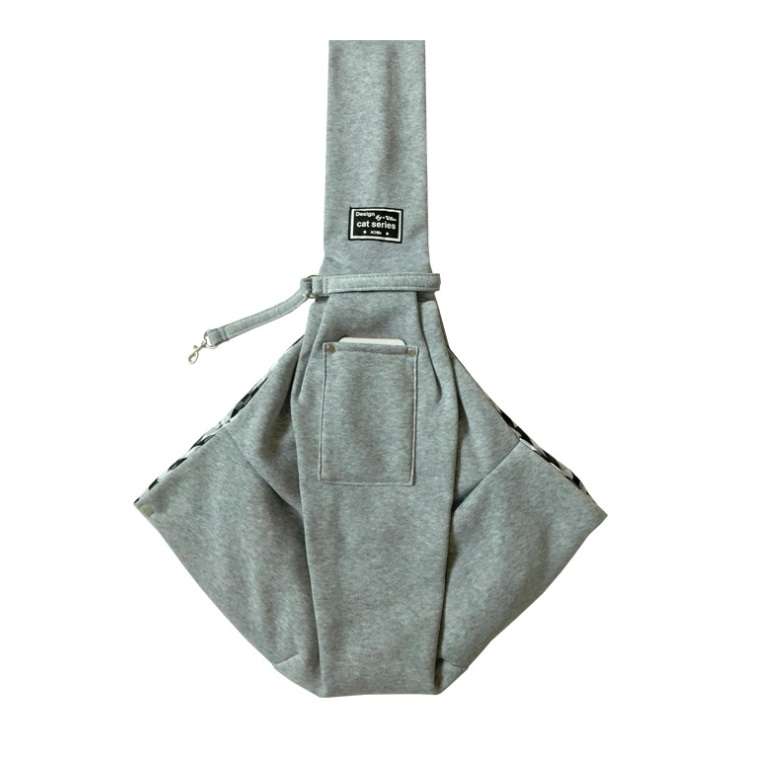 Pet Outing Carrier Bag Cotton Messenger Shoulder Bag, Colour: Gray