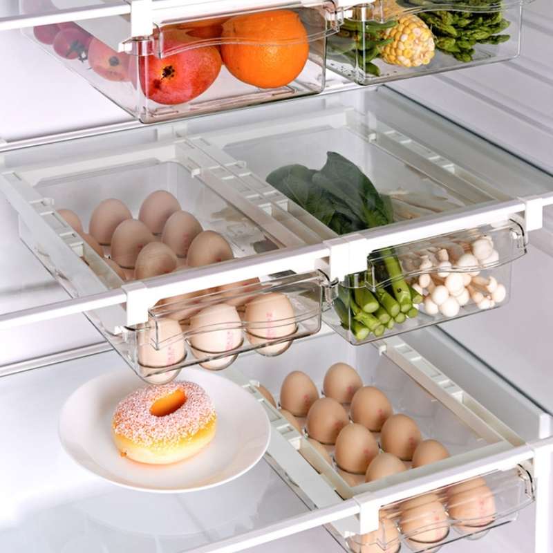 Refrigerator Storage Box Drawer Type Square Household Multifunctional Food Preservation Box, Specifi