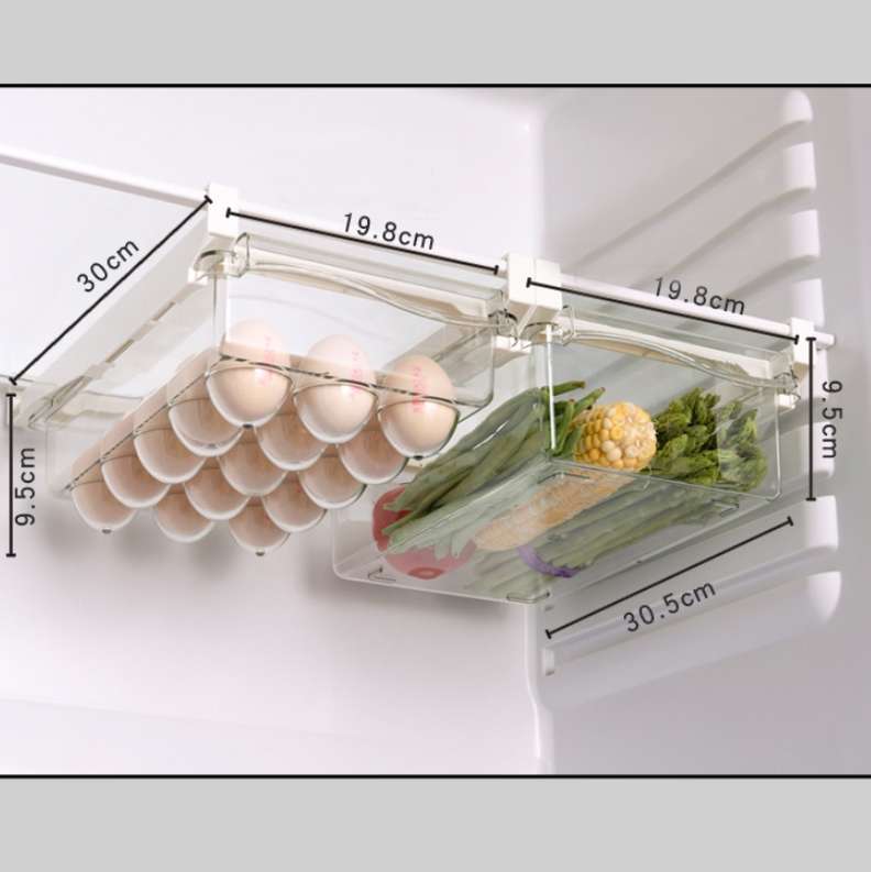 Refrigerator Storage Box Drawer Type Square Household Multifunctional Food Preservation Box, Specifi