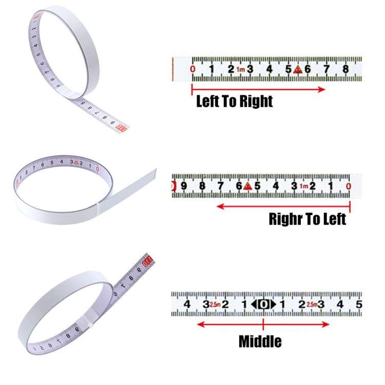 4m Sticky Scale Steel Ruler with Glue Scale Tape Measure Self-adhesive Ruler, Specification:Positive