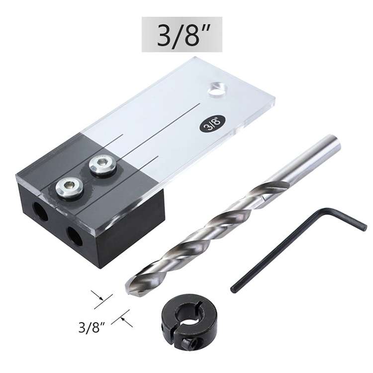 4 PCS / Set Woodworking Hole Locator Woodworking Special Hole Set Fixture Small Vertical Drilling Ho