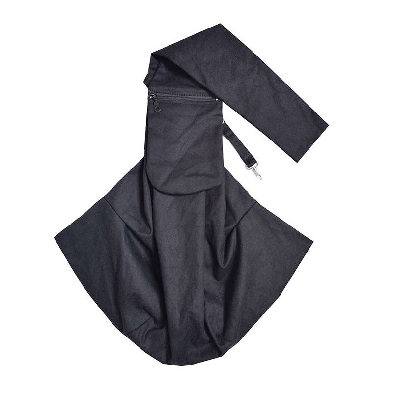Pet Carrying Rucksack Shoulder Strap Adjustable Pet Outing Diagonal Bag(Black)
