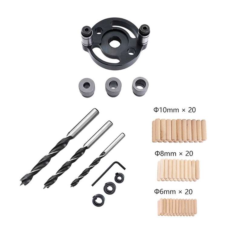 Woodworking Straight Hole Puncher Self-Centering Dowel Splicing Drilling Locator Woodworking Drillin
