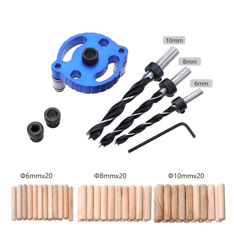 Woodworking Straight Hole Puncher Self-Centering Dowel Splicing Drilling Locator Woodworking Drillin