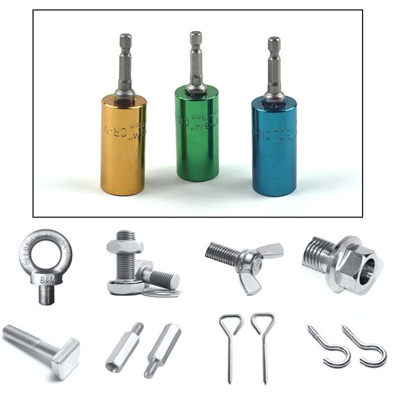2 Pcs/Set Universal Torque Wrench Head Set Socket Sleeve 7-19mm Power Drill Ratchet Bushing Spanner