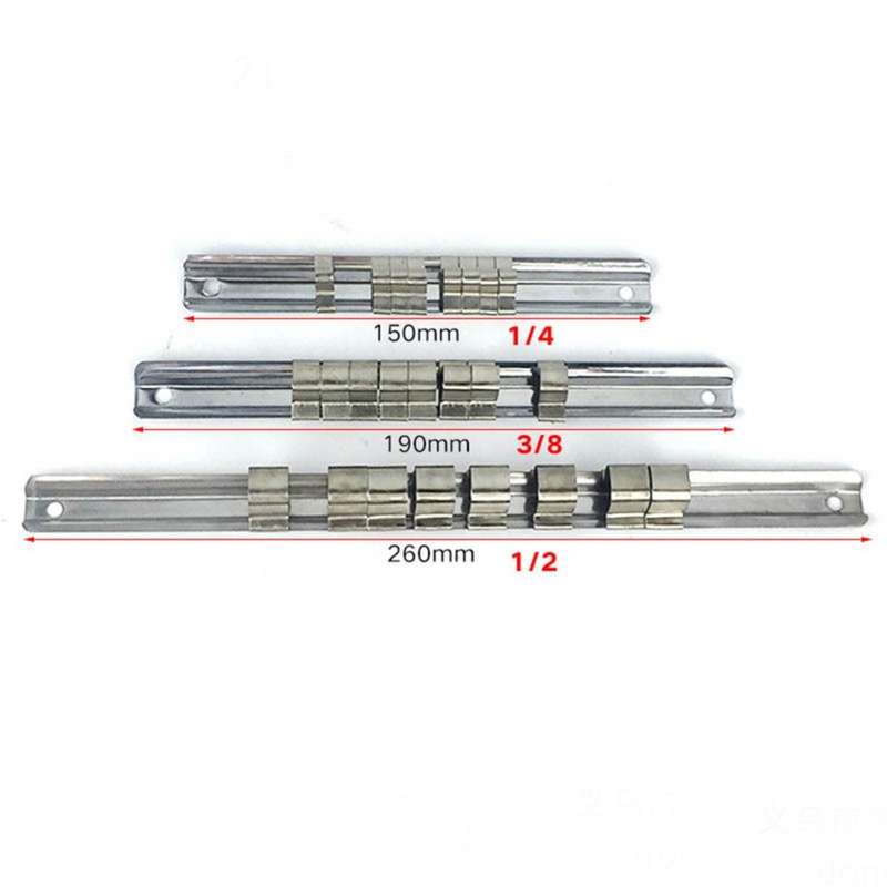 Carbon Steel 8 Socket Rack Storage Divider Rail Tray Holder Brackets Shelf Stand Tool Organizer Sock