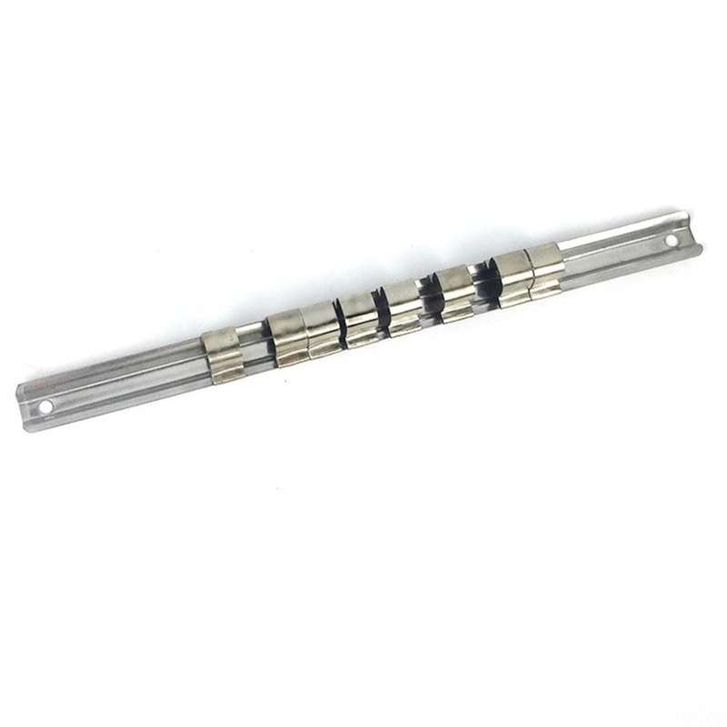 Carbon Steel 8 Socket Rack Storage Divider Rail Tray Holder Brackets Shelf Stand Tool Organizer Sock