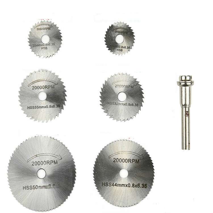 7 PCS/Set Electric Grinder Saw Blade High Speed Steel Saw Blade Woodworking Saw Blade High Speed Ste