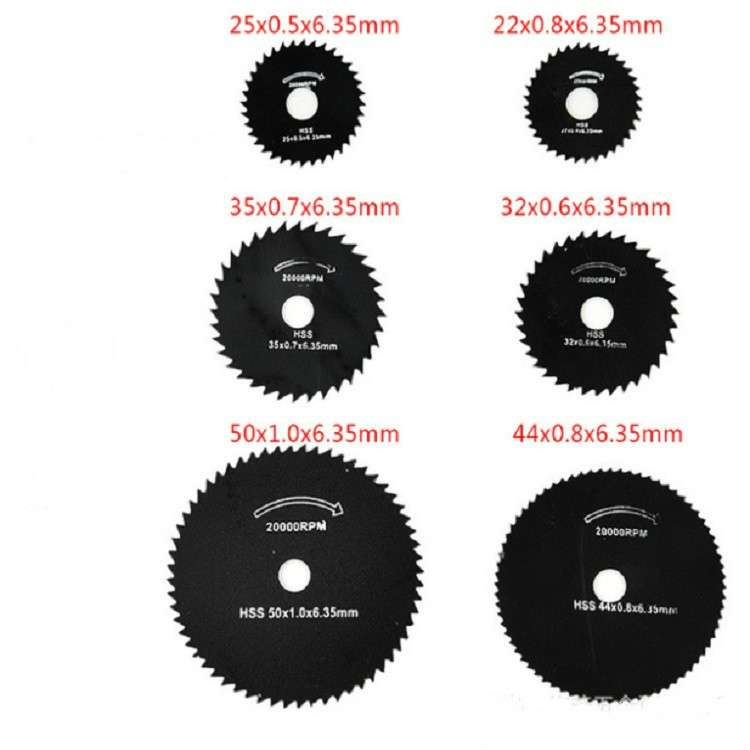 7 PCS/Set Electric Grinder Saw Blade High Speed Steel Saw Blade Woodworking Saw Blade High Speed Ste