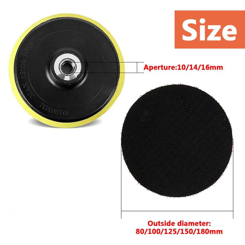 5 PCS Polishing Disc Self-adhesive Sponge Disc Pneumatic Sandpaper Suction Cup, Size:180mm M14