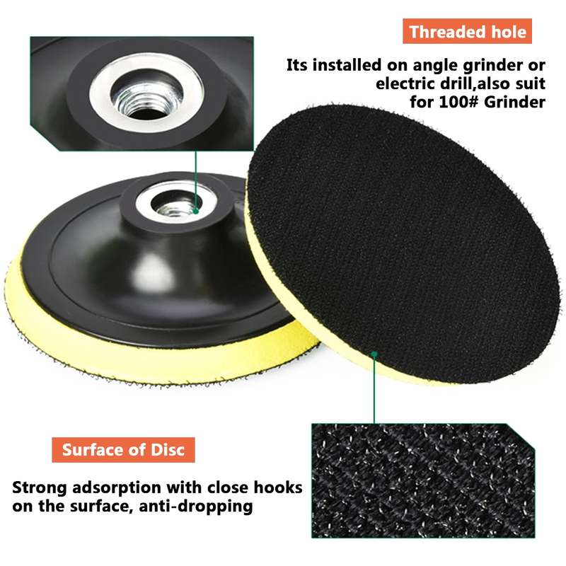 5 PCS Polishing Disc Self-adhesive Sponge Disc Pneumatic Sandpaper Suction Cup, Size:180mm M14