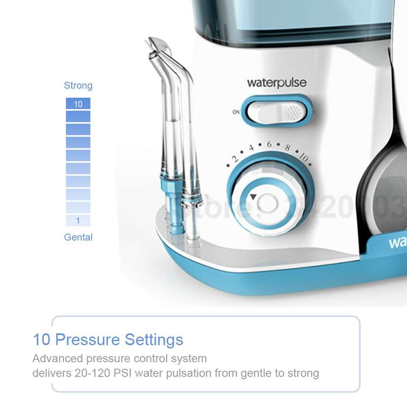 Waterpulse V300 800ml Oral Irrigator Dental Flosser Oral Hygiene Water Flossing Cleaner, Plug Type:E
