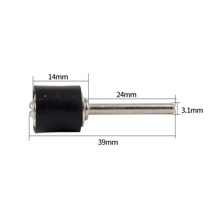 6 PCS Rubber Wheel Connecting Rod Sandpaper Ring Fixing Rod, Without Sandpaper Ring, Rubber Rod Diam
