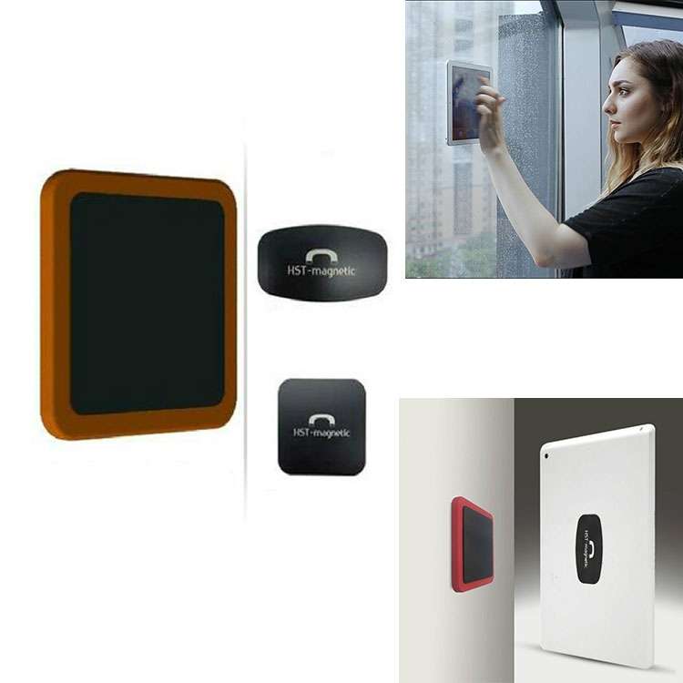 Wall-mounted iPad Magnetic Adsorption Universal Sticker Mobile Phone Wall Bracket(Black B)