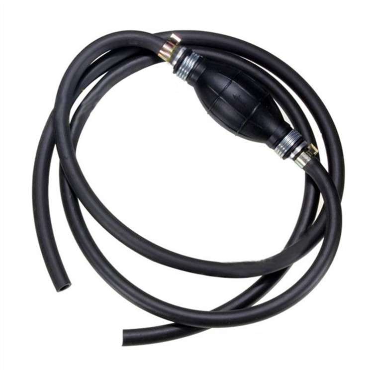 Universal Car Boat Motor Motorcycle Gasoline Pump Spherical Rubber Manual Fuel Pump, Size:8mm(Black)