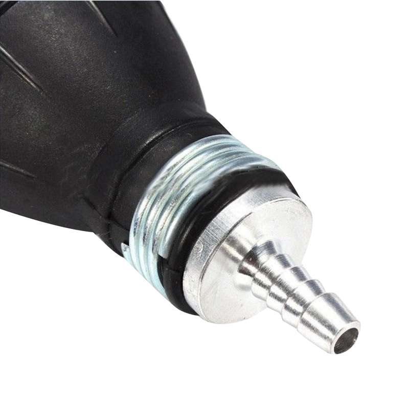 Universal Car Boat Motor Motorcycle Gasoline Pump Spherical Rubber Manual Fuel Pump, Size:10mm(Black