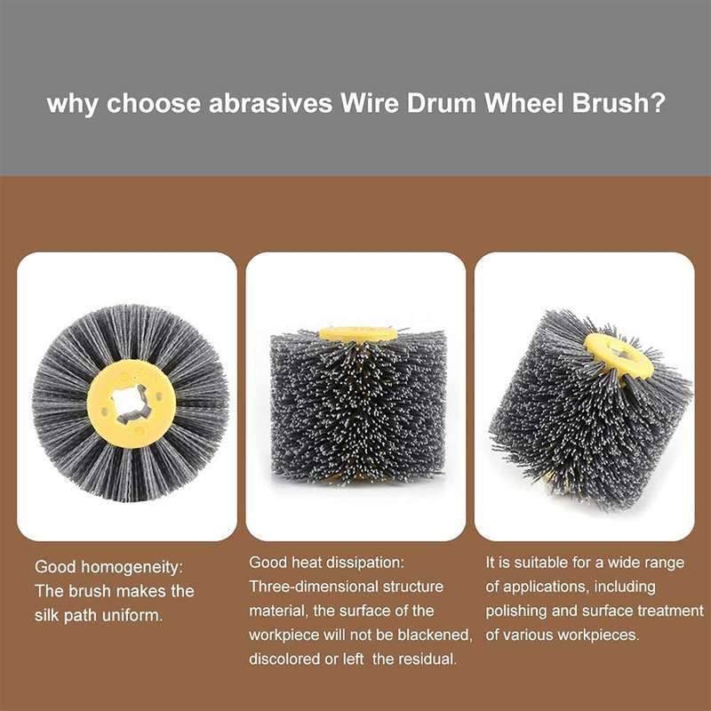 Abrasive Wire Drawing Wheel Wood Grain Reduction Refurbishment Drawing Wheel, Grit:240 Mesh