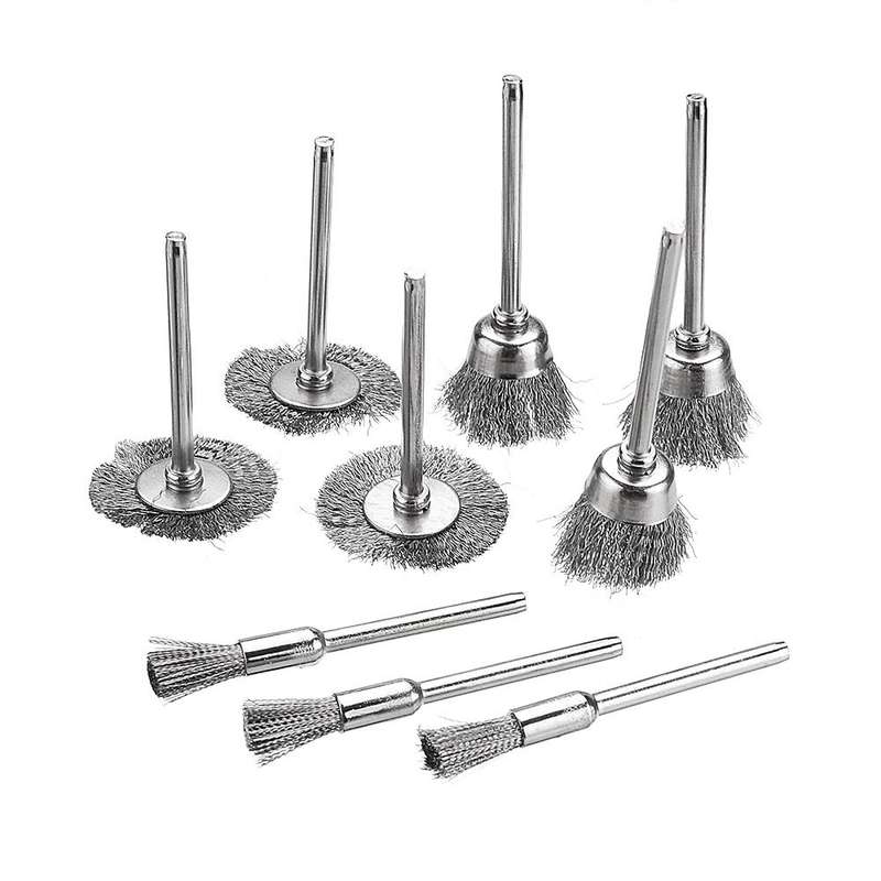 10 PCS Wire Brush Metal Descaling Polishing Brush To Remove Oxide Layer Flat Polishing Brush, Style: