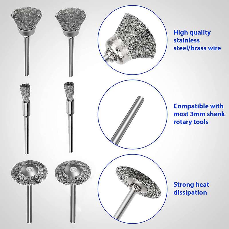 10 PCS Wire Brush Metal Descaling Polishing Brush To Remove Oxide Layer Flat Polishing Brush, Style: