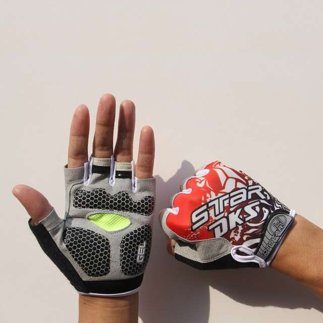 Cycling Shock Absorbing Anti-Slip Gloves Fitness Weight Lifting Training Half-finger Gloves, Size:M(