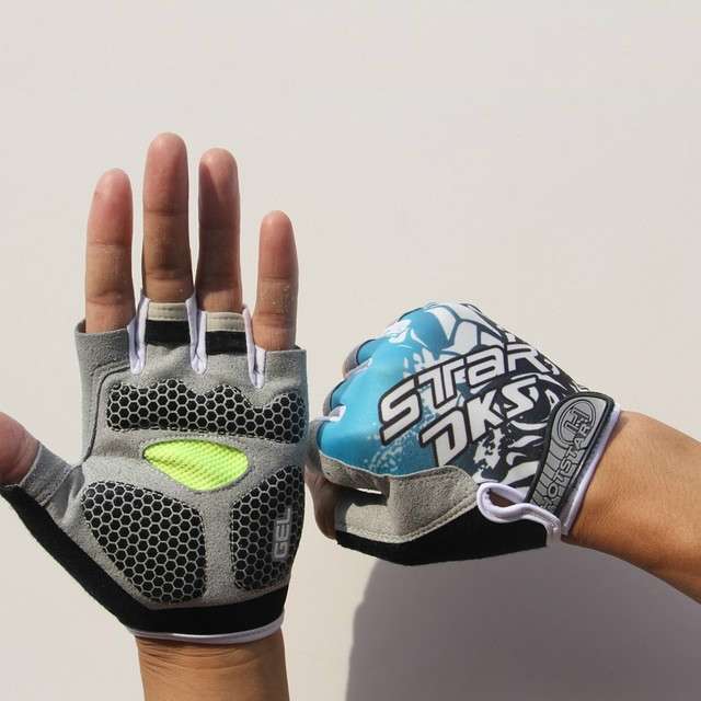 Cycling Shock Absorbing Anti-Slip Gloves Fitness Weight Lifting Training Half-finger Gloves, Size:M(