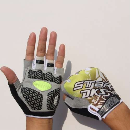 Cycling Shock Absorbing Anti-Slip Gloves Fitness Weight Lifting Training Half-finger Gloves, Size:M(