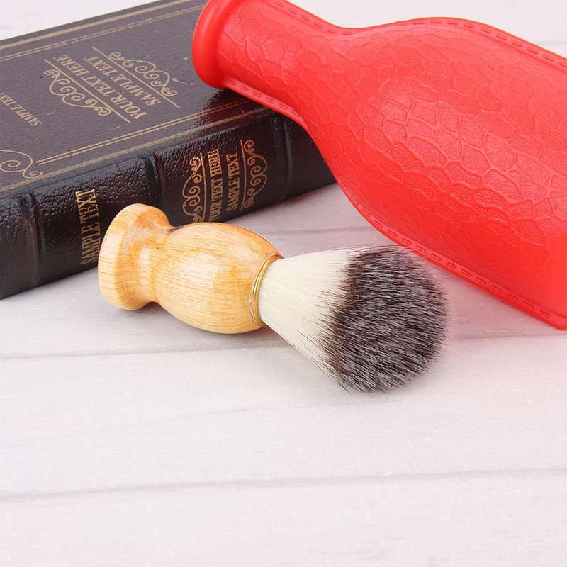 Wood Handle Hair Shaving Brush Facial Beard Cleaning Appliance Shave Salon Badger Hair Tool Razor Br