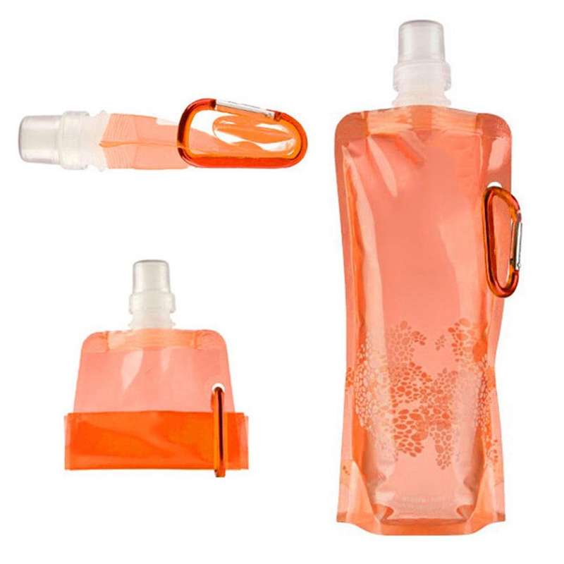 0.5L Portable Ultralight Foldable Silicone Water Bag Outdoor Sports Supplies Hiking Camping Soft Fla