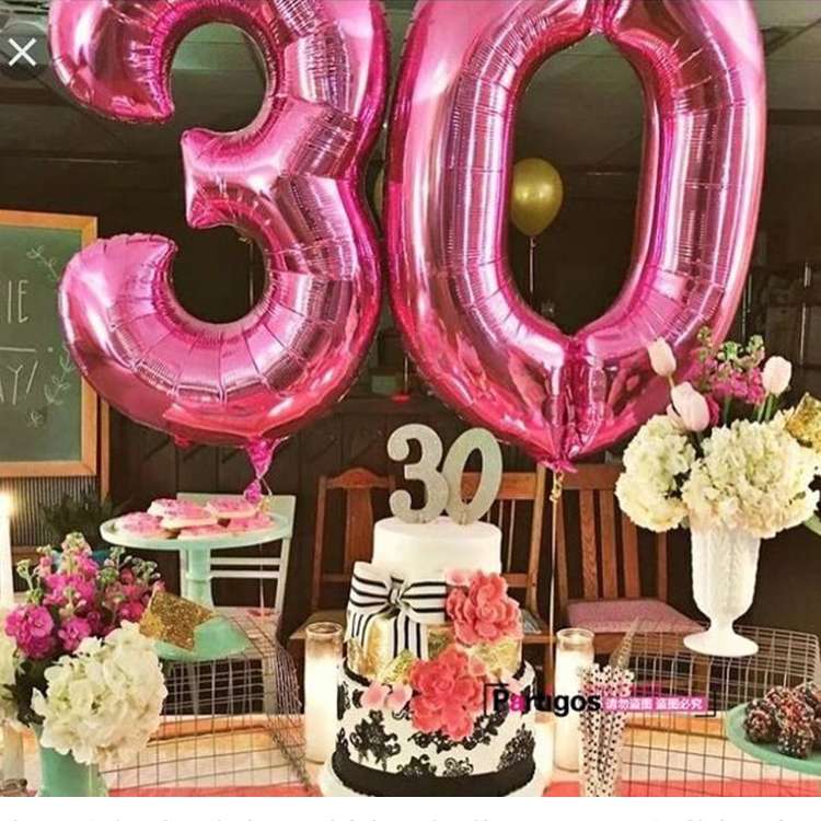 2 PCS 40 Inch Aluminium Foil Number Balloons Birthday Wedding Engagement Party Decor Kids Ball Suppl