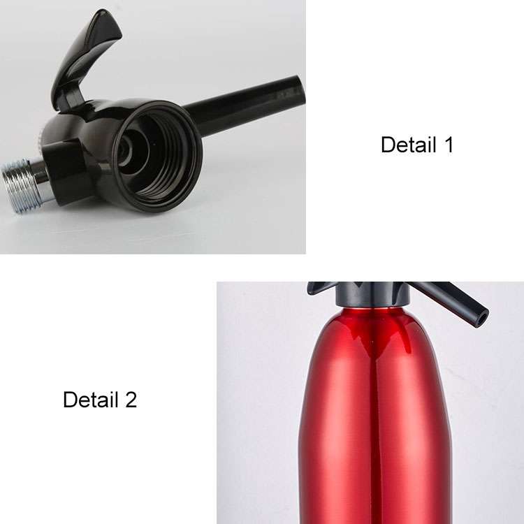 Manual Soda Siphon CO2 Dispenser Water Bubble Generator Cool Drink Cocktail Soda Machine Aluminum Ba