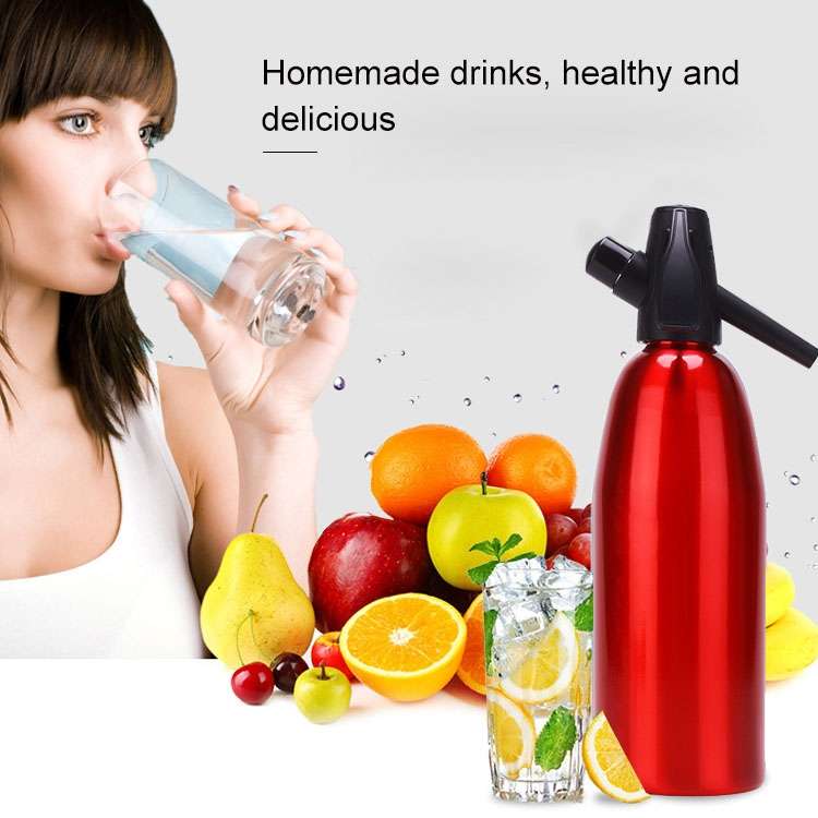 Manual Soda Siphon CO2 Dispenser Water Bubble Generator Cool Drink Cocktail Soda Machine Aluminum Ba
