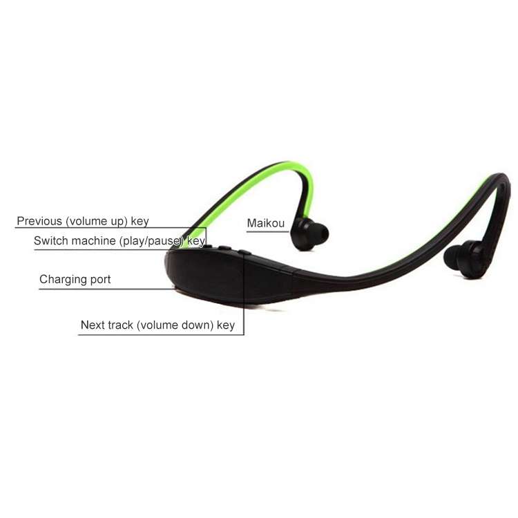 S9 Wireless Sports Bluetooth Earphones for iPhone Huawei XiaoMi Phone, Support TF / SD Card & Microp