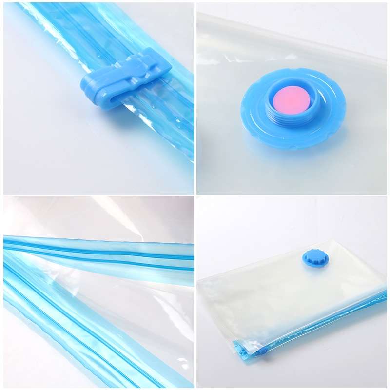 3 PCS Hot Vacuum Bag Storage Organizer Transparent Border Foldable Extra Large Seal Compressed Trave