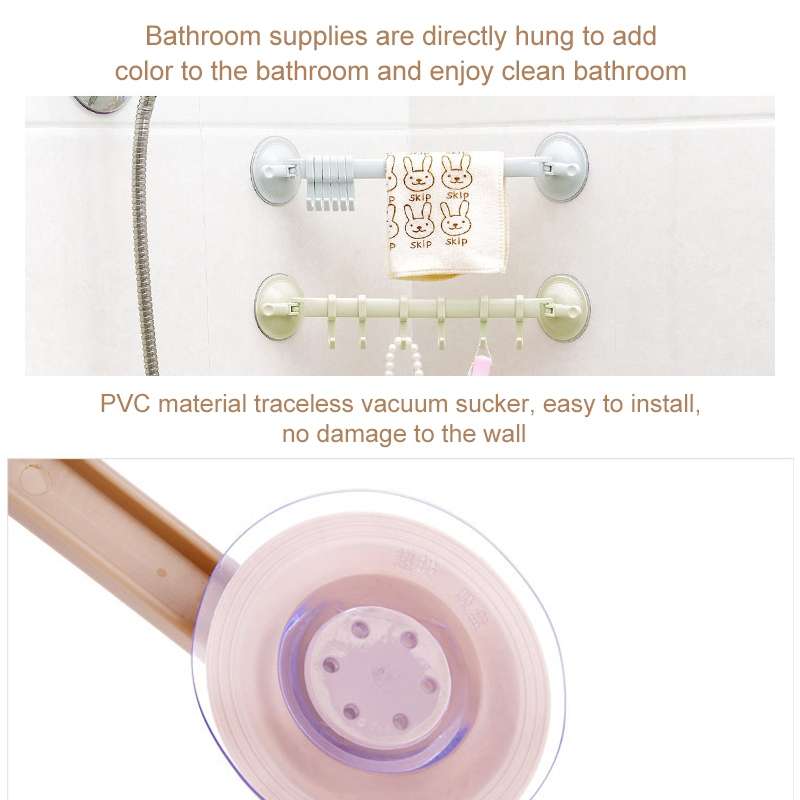 Kitchen Bathroom Wall Powerful Sucker Towel Hook Creative Wall Hanging Hook(Nordic Green)