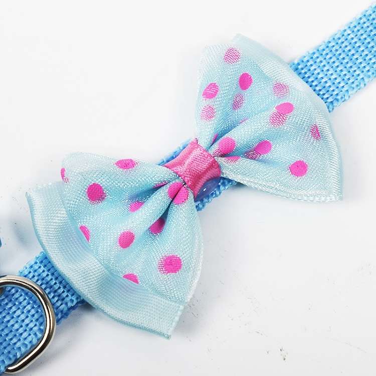Adjustable Bow Knot Bell Collar Cat Dog Collars Pet Supplies(Red)