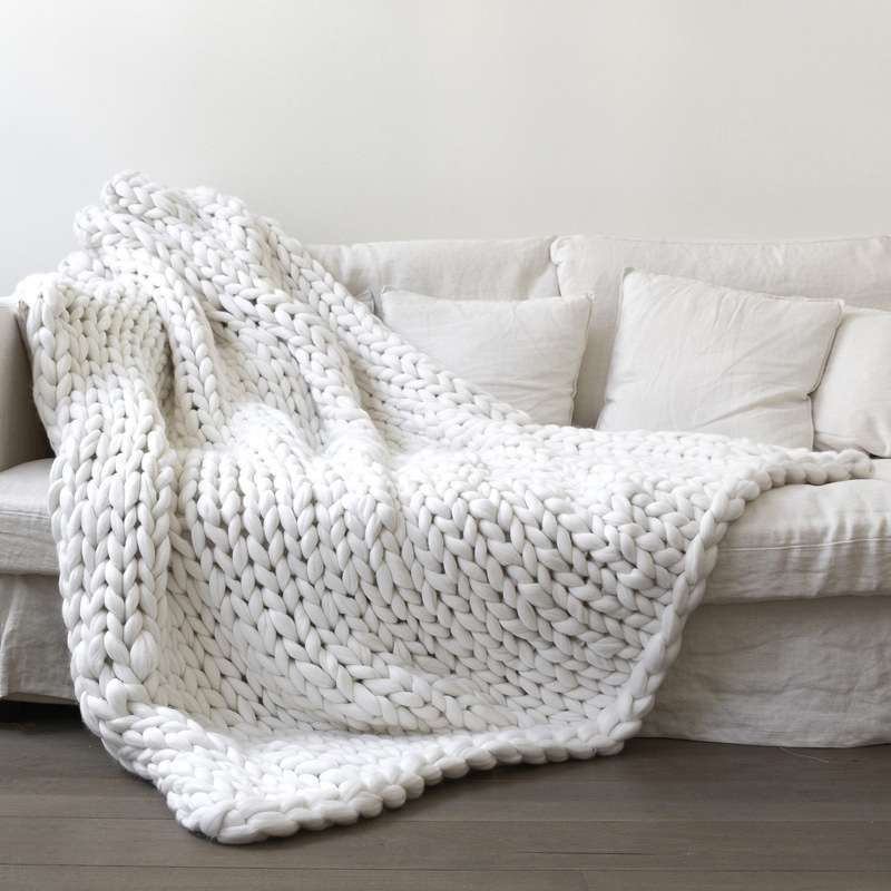 Fashion Handmade Polyester Blanket, Size:60X60cm(Yellow)