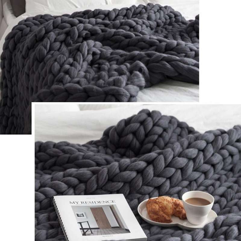 Fashion Handmade Polyester Blanket, Size:60X60cm(Yellow)
