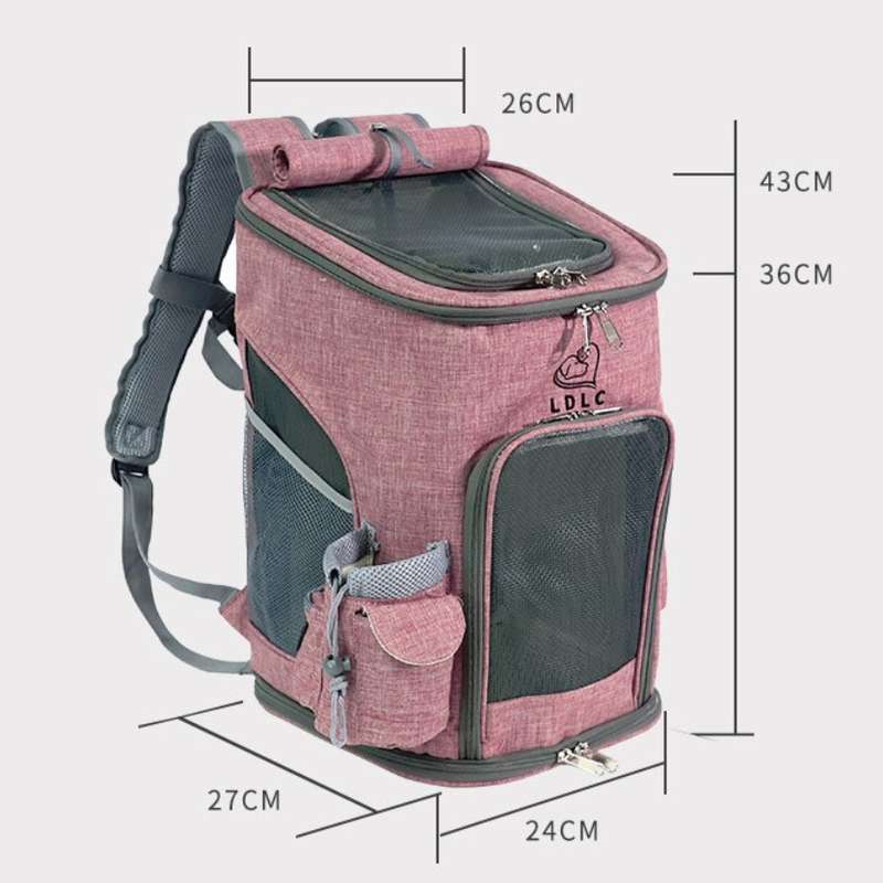LDLC Pets Going Out Portable Foldable Breathable Backpack, Size:M(Ginger Yellow )