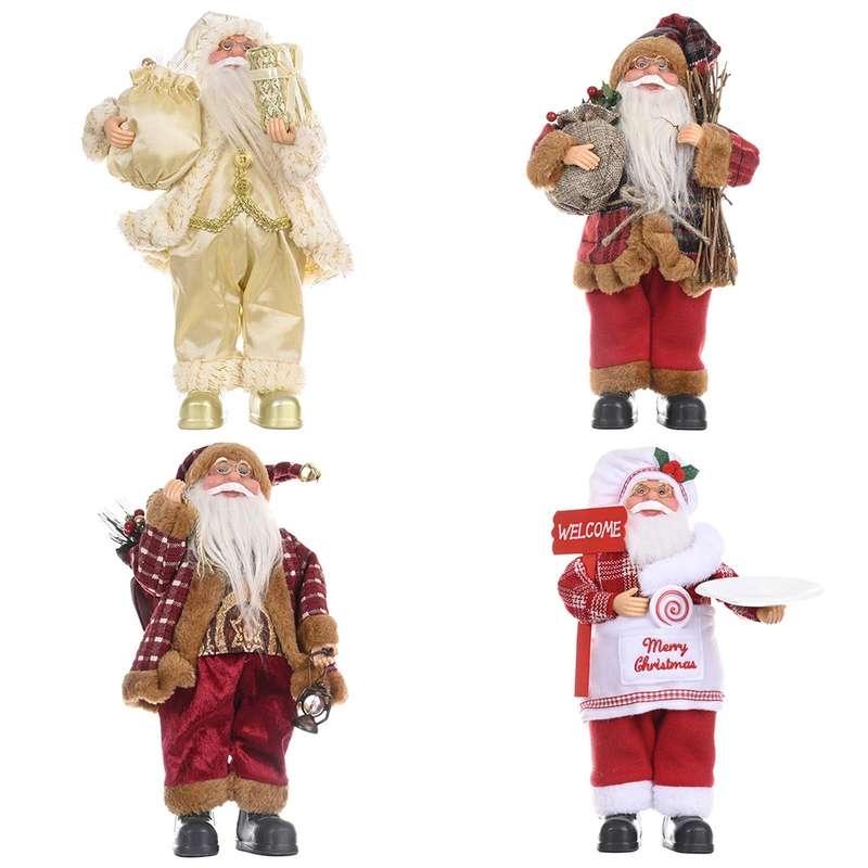 Christmas Decoration Standing Santa Claus Doll Christmas Backpack Old Man Doll Ornaments, Specificat