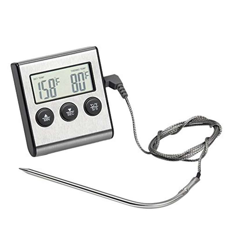 Digital Oven Thermometer Kitchen Food Cooking Meat BBQ Probe Thermometer Timer Water Milk Temperatur