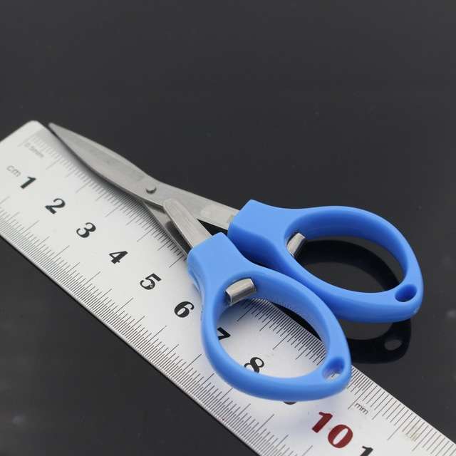 Minced 5 Layers Basil Rosemary Kitchen Scissor Shredded Chopped Scallion Cutter(Blue)