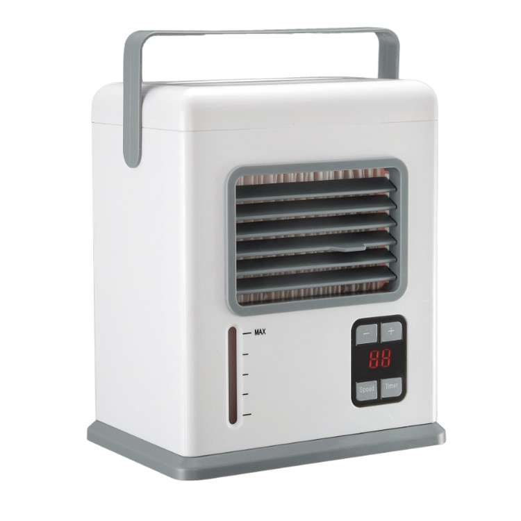 Desktop Air Cooler Battery Plug-in Dual-use Air Conditioning Intelligent Digital Display Mini Air Co