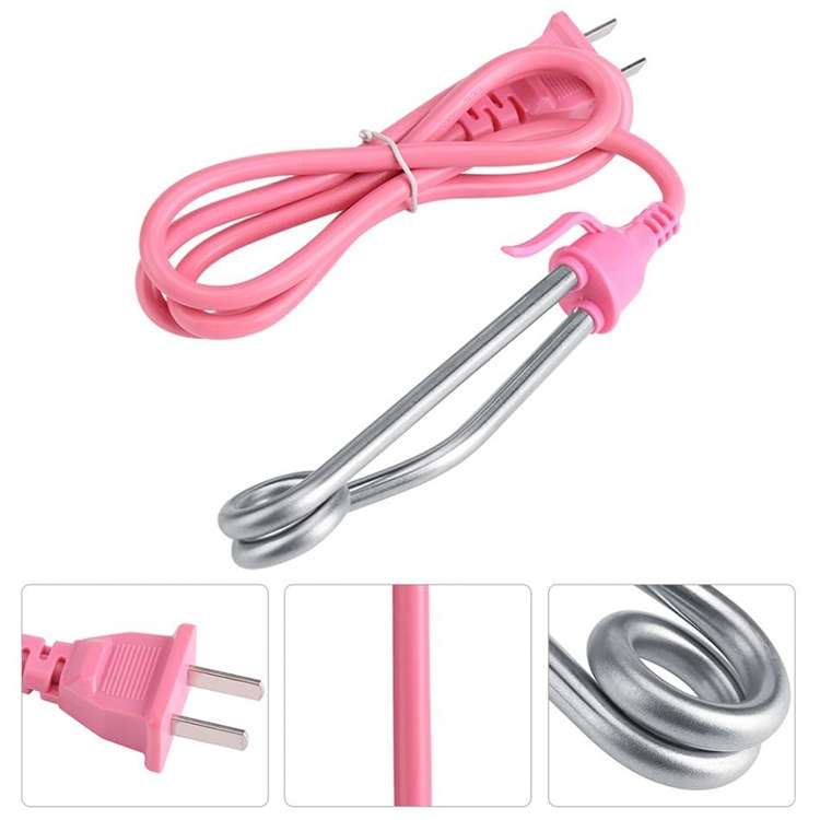 MJ-R4 Electric Water Heater Element Mini Boiler Hot Water Immersion Travel Use 600W (Color Random De