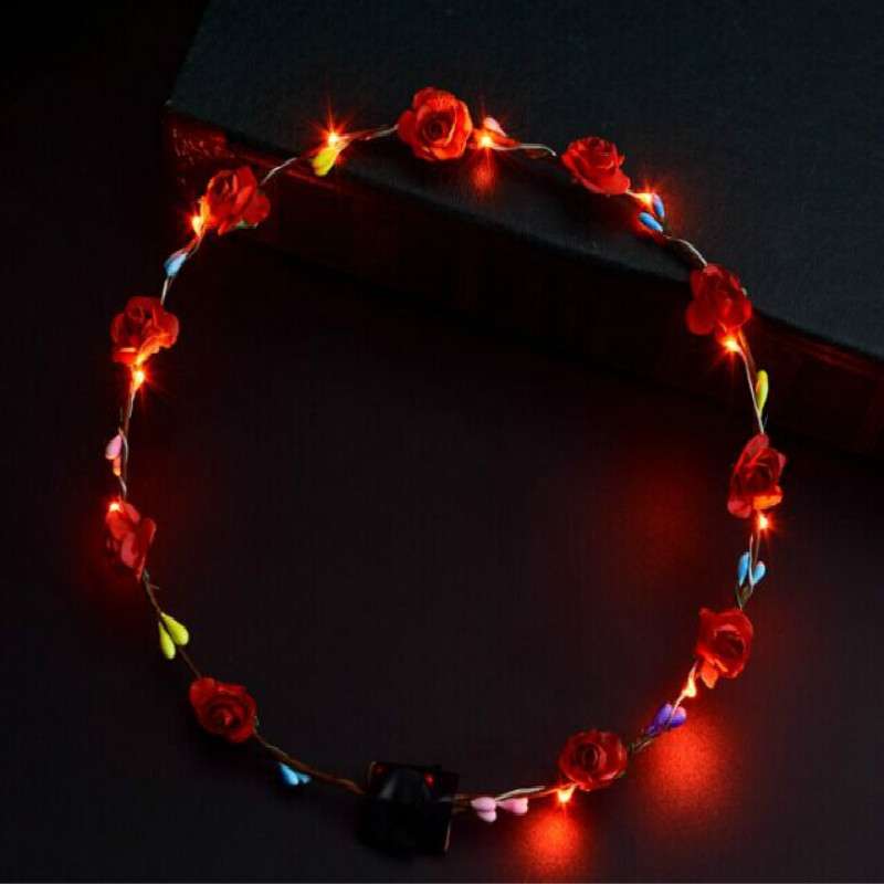 3 PCS Ten Lights Flash Garland Headband(Random Color and Style)