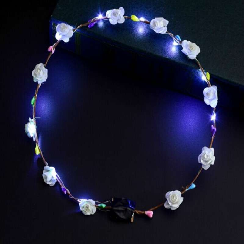 3 PCS Ten Lights Flash Garland Headband(Random Color and Style)