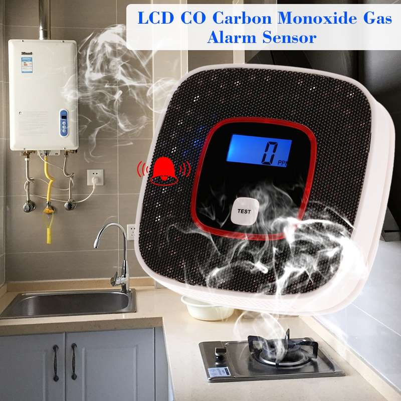 Carbon Monoxide Detector Gas Alarm Sensor Poisoning Gas Tester Human Voice Warning Detector with LCD