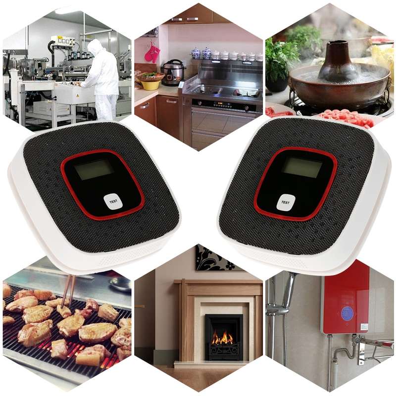 Carbon Monoxide Detector Gas Alarm Sensor Poisoning Gas Tester Human Voice Warning Detector with LCD
